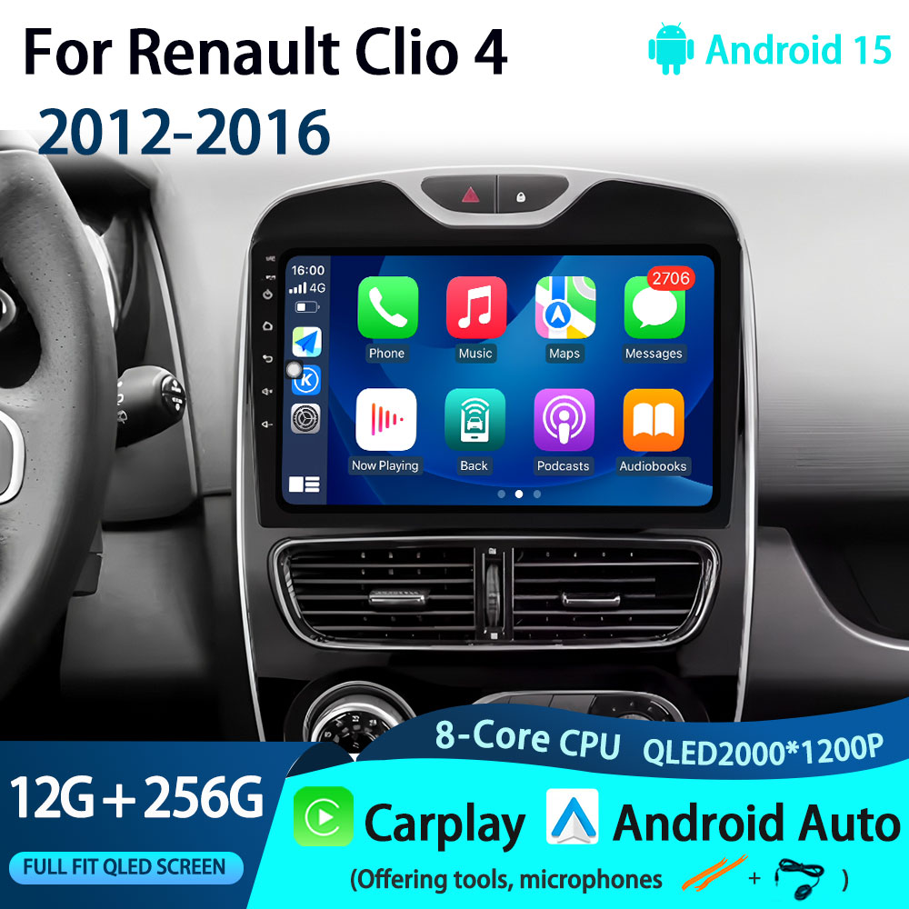 Car Radio Gps Navigation 10 Inch - ルノー クリオ4 2012-2016用 Carplay対応 カーラジオ マルチメディア