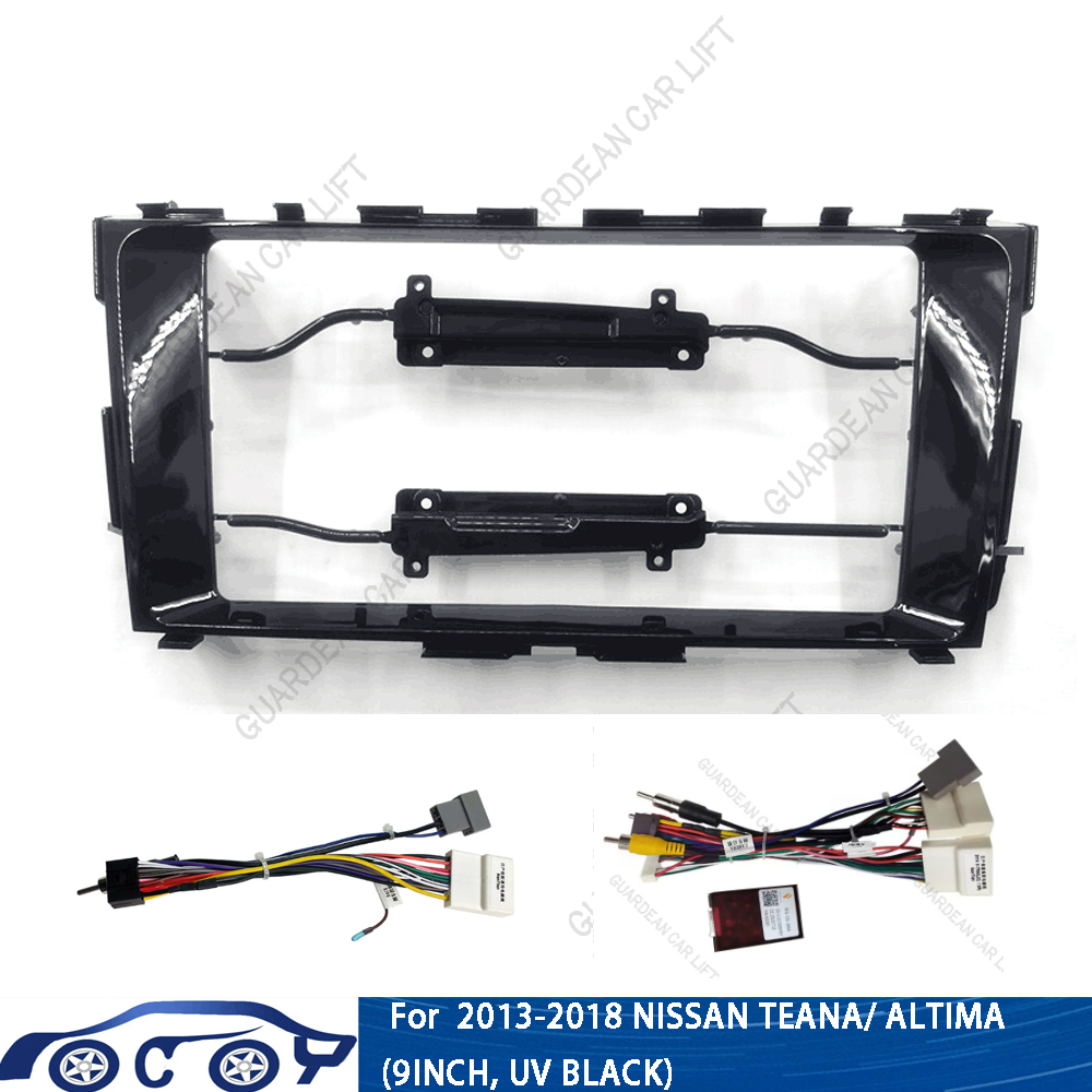 Car Stereo Canbus Decoder - 9インチカーラジオフェイシア、2013-2018年式日産ティアナ/アルティマ用、Androidステレオフレームパネル、ケーブルとCanbusデコード付き