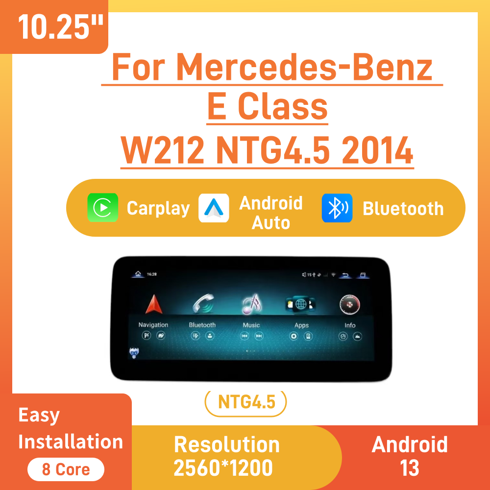 Car Multimedia Rear Seat Entertainment - メルセデス・ベンツ Eクラス NTG4.5 2014年モデル用 10.25インチ Android搭載