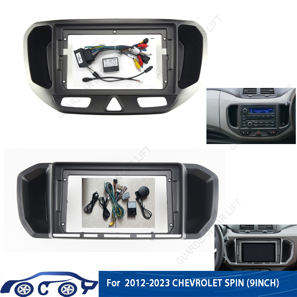 Car Stereo Canbus Decoder - シボレー スピン 2012-2024用 9インチカーラジオフェイシア、Androidステレオフレームパネル、ケーブルとCanbusデコーディング付き