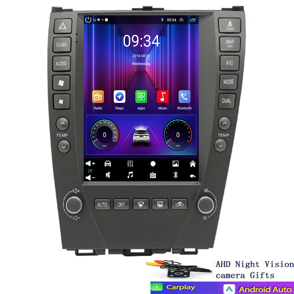 Tesla Style Screen Car Radio - 9.7インチAndroid 14カーラジオ レクサスES ES240 ES350 2007-2012