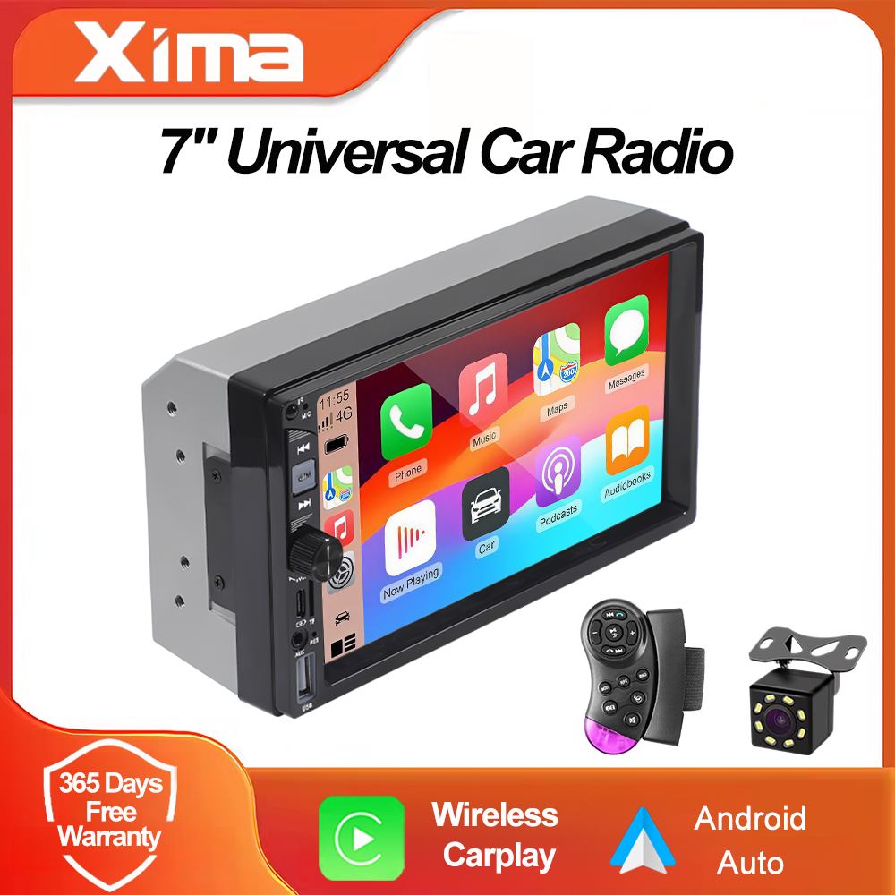 Car Dvd Player Bluetooth Steering Wheel - 7インチカーラジオ 2DIN CarPlay Android Auto対応 MP5プレーヤー