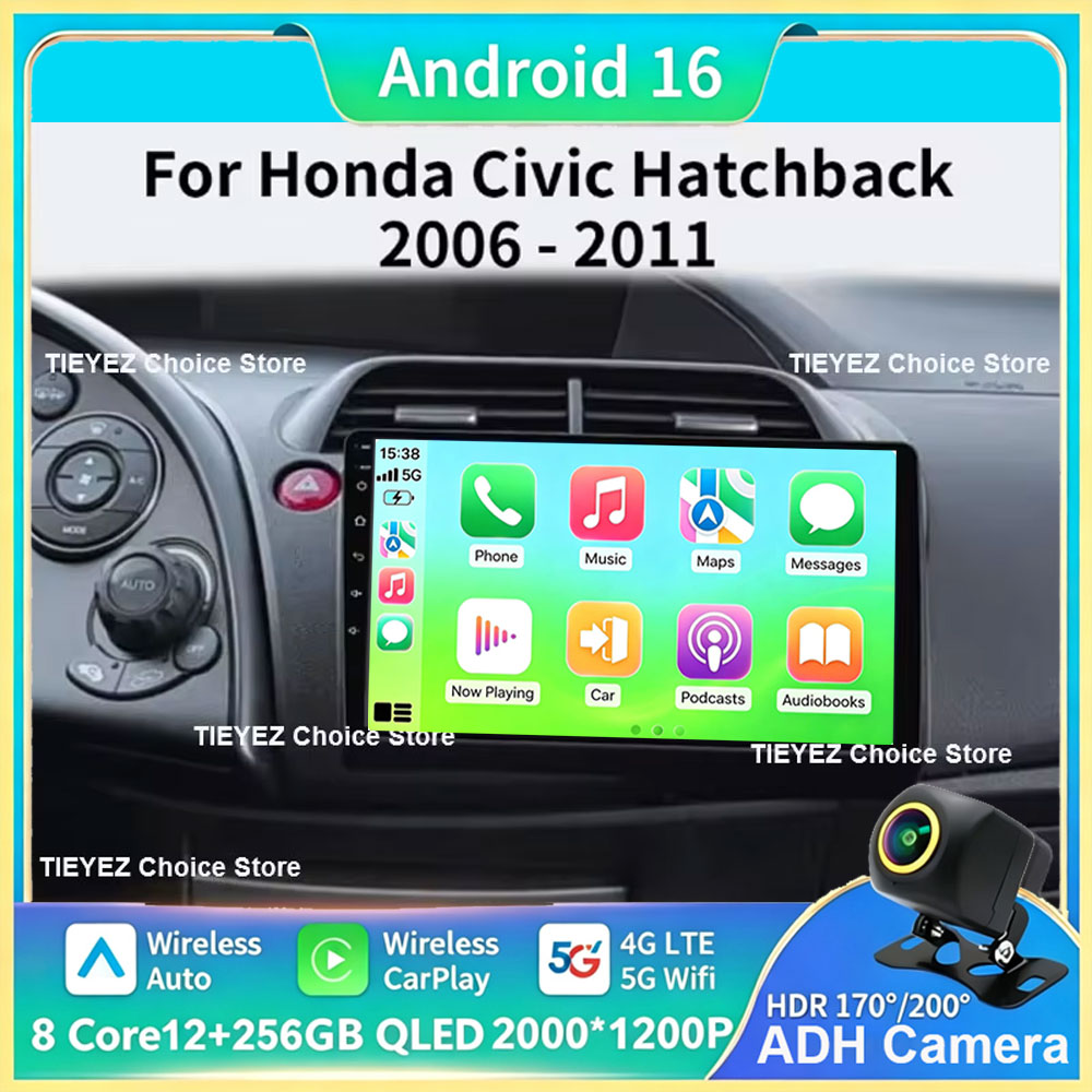 Android Head Unit 7862 Octa Core - ホンダ シビック ハッチバック 2005-2011用 9インチAndroid Auto対応