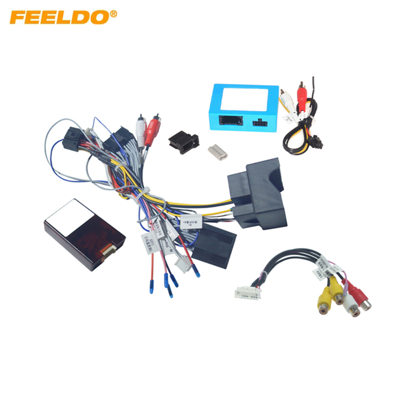 Car Stereo Canbus Decoder - 反粒子配線ハーネスケーブル,カーラジオ,16ピン,Android,ステレオヘッドユニット,canbus/光ファイバーデコーダーユニット (02〜10)