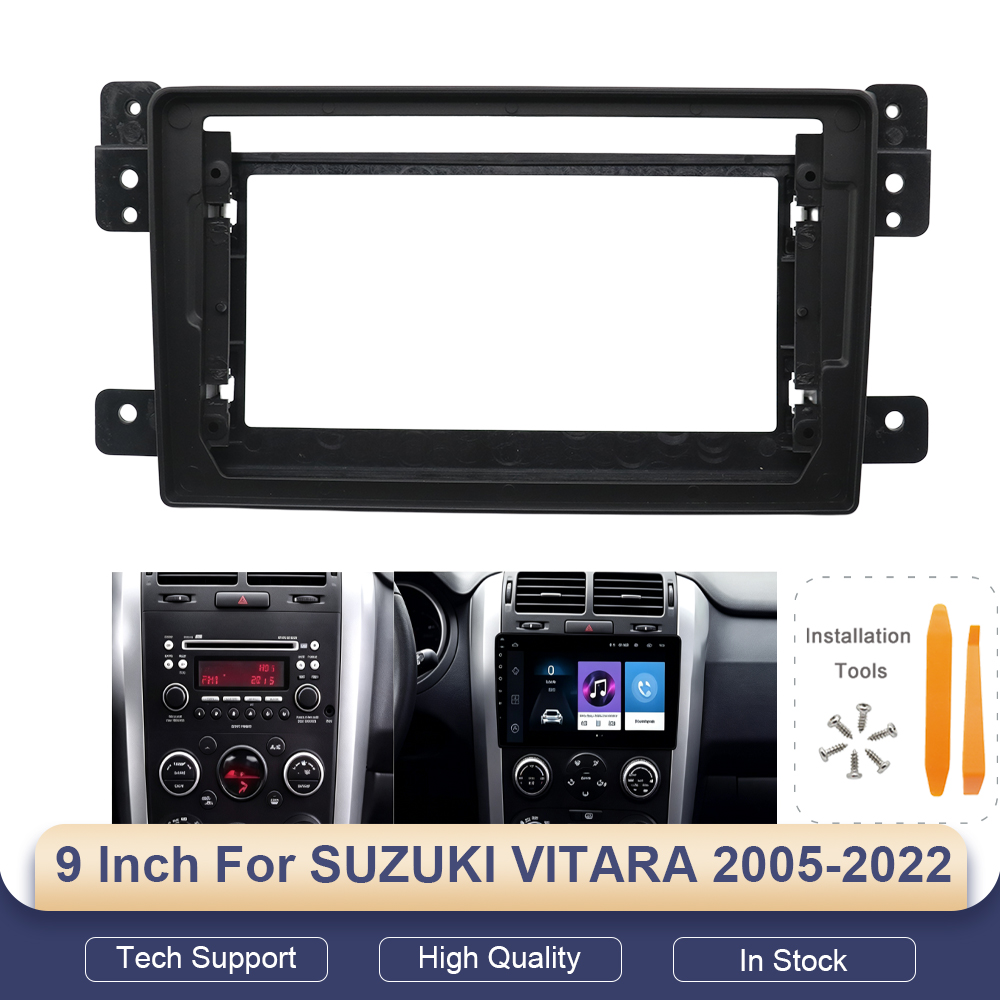 Car Stereo Canbus Decoder - スズキ ビターラ 2005-2022 9インチステレオパネル用カーラジオフェイシアフレーム、ワイヤーハーネス、電源ケーブルアダプター、CANバスデコーダー