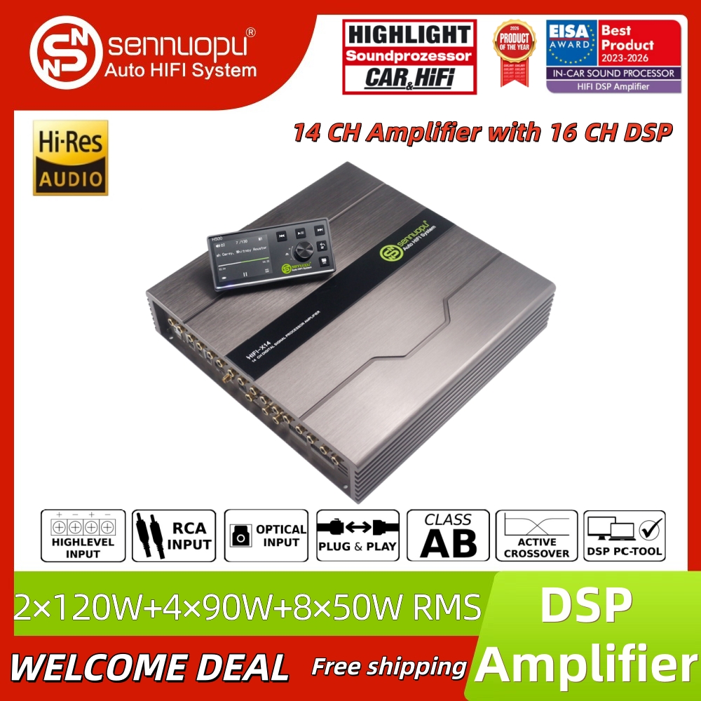 Car Stereo Dsp 8 Channel - Sennuopu X14 16チャンネルDSPカーオーディオプロセッサー | 14CH クラスAB車載アンプ、オートサウンドモジュールパワーアンプ