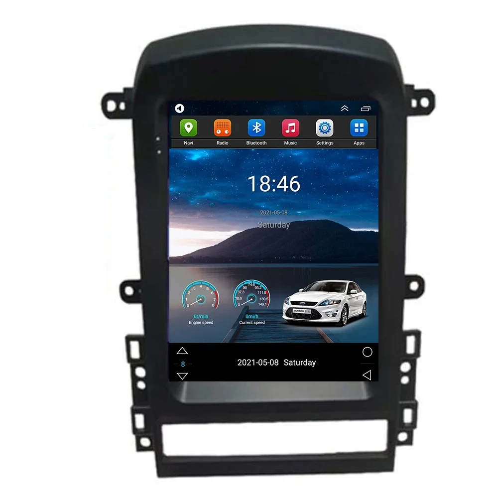 Tesla Style Screen Car Radio - シボレー・キャプティバ（2006年～2012年式）用、2DIN Android 14搭載のカーオーディオ、マルチメディアプレーヤー。CarPlay、4G、GPS、テスラ風デザイン。