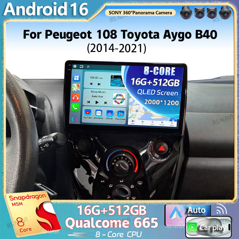 Android 16搭載 プジョー108 トヨタアイゴ B4 - Android Car Stereo 2 Din 8 Core のレビューと価格