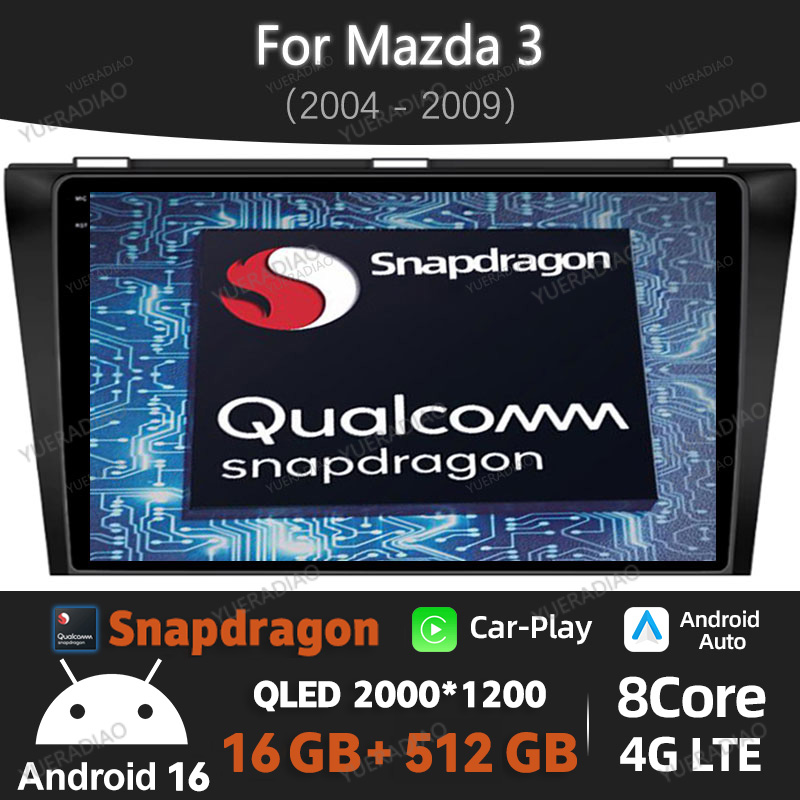 マツダ3 I BK 2003-2009用Android 16 - Android Car Stereo 2 Din 8 Core のレビューと価格