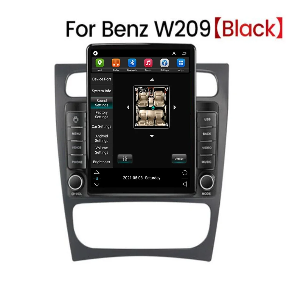 9.7インチ 車載Androidプレーヤー。ベンツW203、 - Tesla Style Screen Car Radio のレビューと価格
