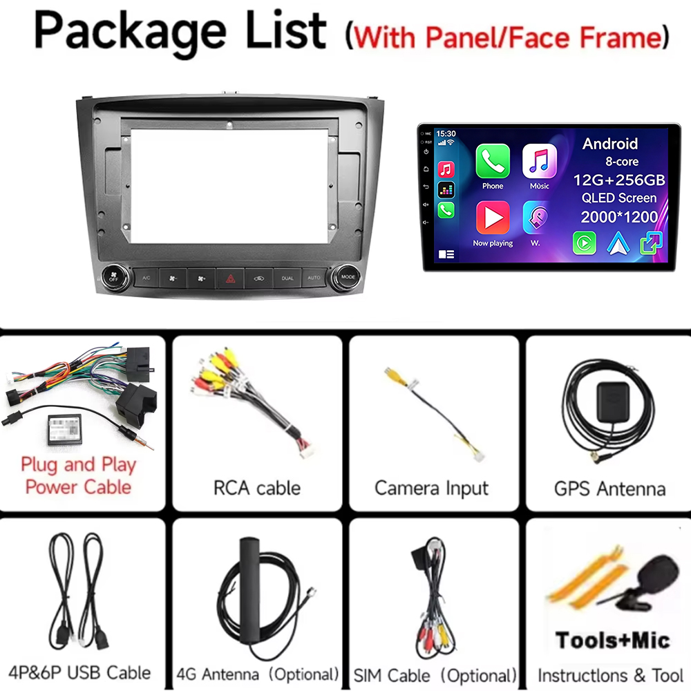 Android 16 Carplay&Auto カーラジオ  - Android Car Stereo 2 Din 8 Core のレビューと価格