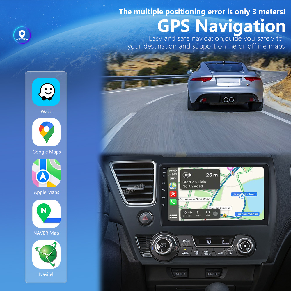 RSNAVI Android 16 Carplay対応 車載 - Android Car Stereo 2 Din 8 Core のレビューと価格