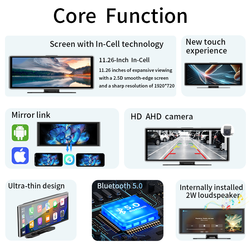 カーサンボ 11.26インチ 車載タッチスクリーン ワイヤレ - Car Multimedia Player Carplay Android Auto のレビューと価格