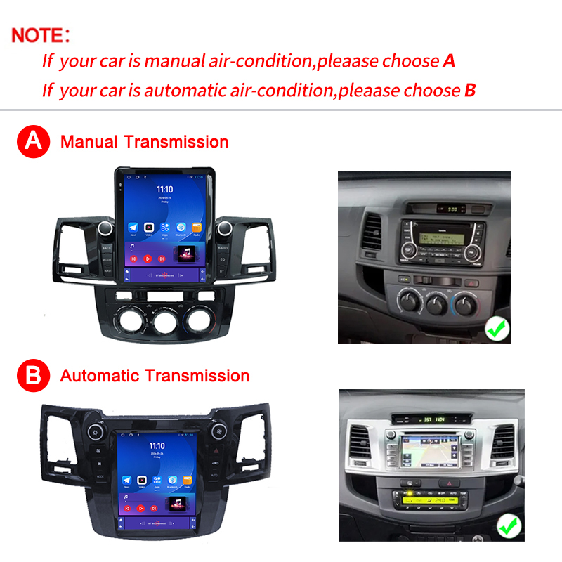 トヨタフォーチュナー用カーラジオ,マルチメディアプレーヤー, - Tesla Style Screen Car Radio のレビューと価格
