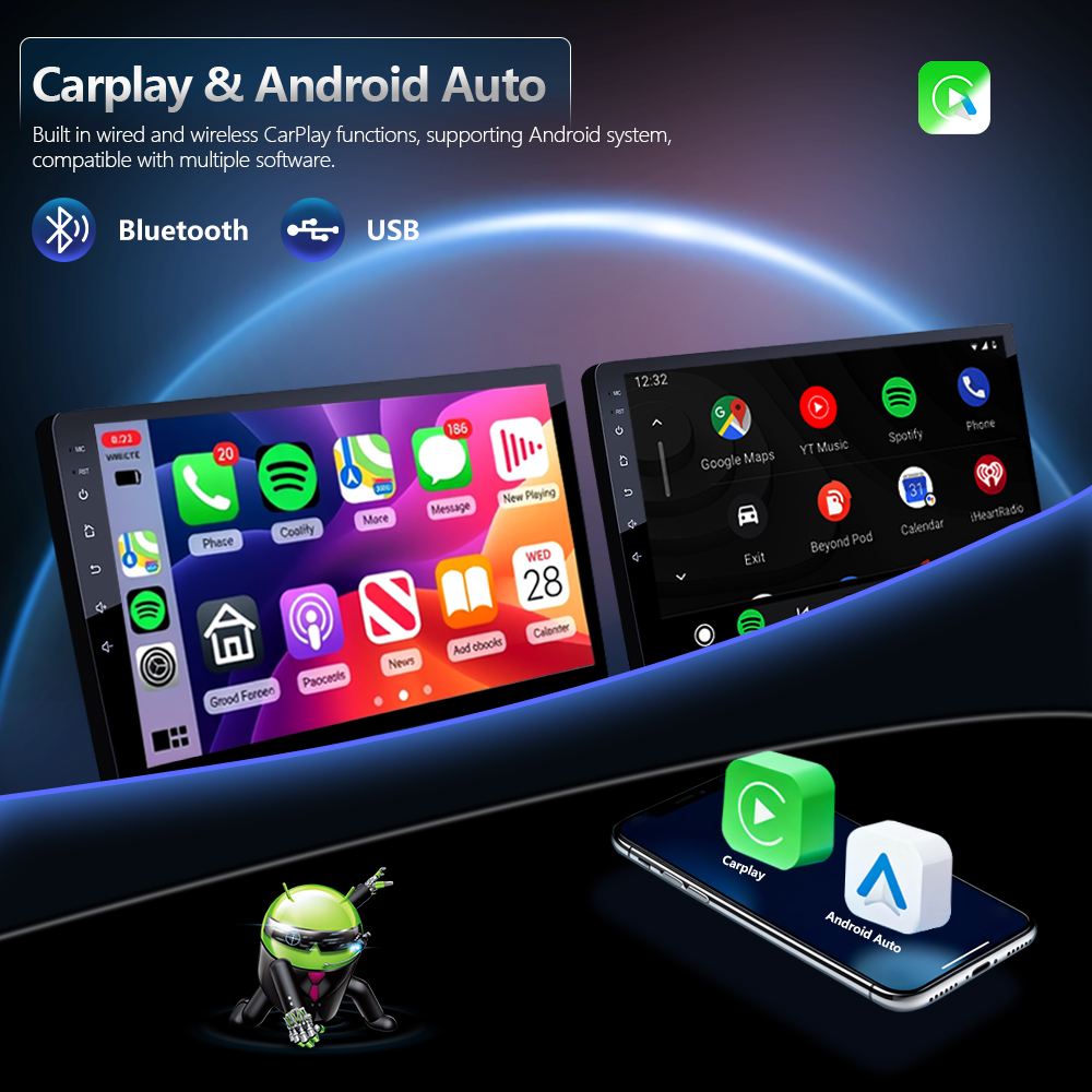 Android 16 Qualcomm CarPlay対応カ - Android Car Stereo 2 Din 8 Core のレビューと価格