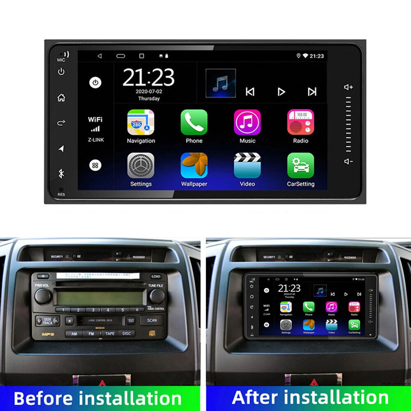 7インチ ワイヤレスCarPlay Android Auto - Android Head Unit 6Gb 128Gb のレビューと価格