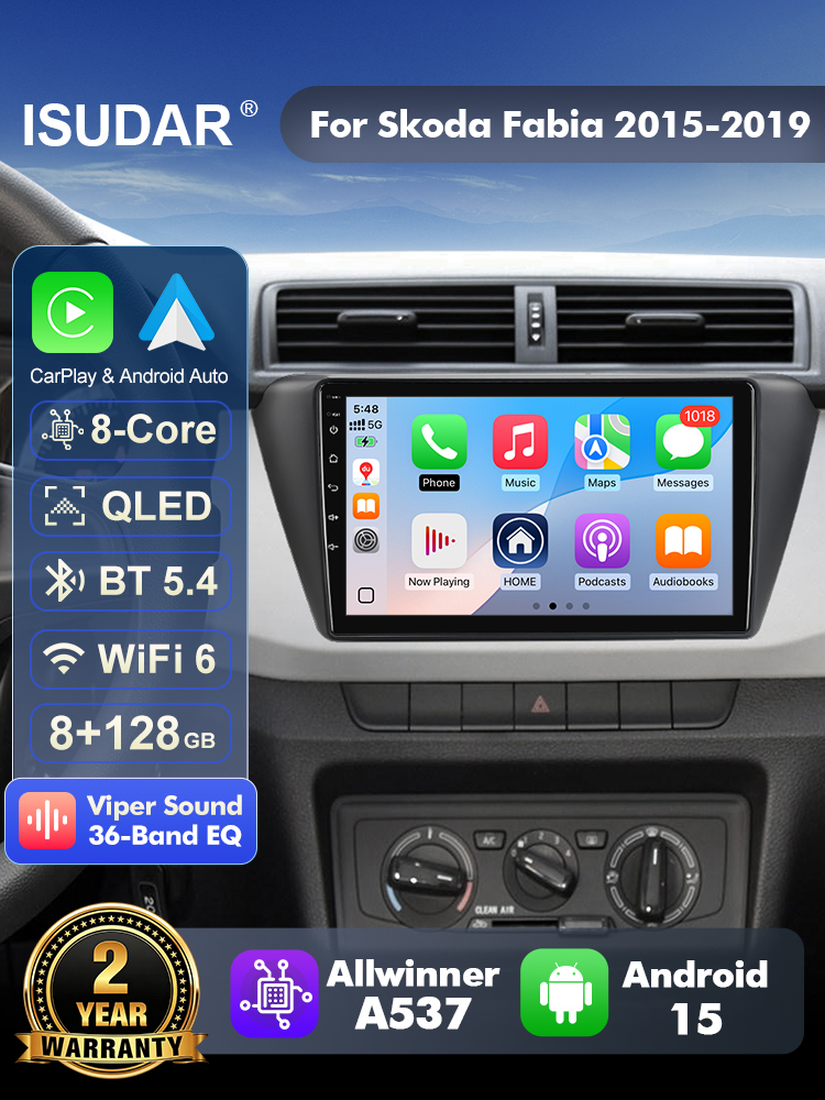 ISUDAR T57 Android 15搭載ラジオ。シュコ - Android Head Unit 6Gb 128Gb のレビューと価格
