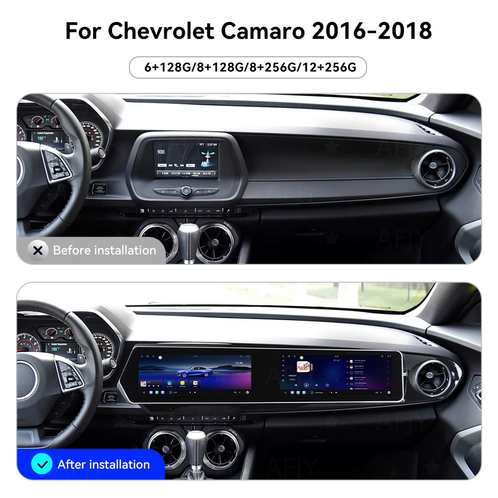 シボレー・カマロ（2016～2018年式）用、デュアル12. - Android Auto Head Unit 12.3 Inch のレビューと価格