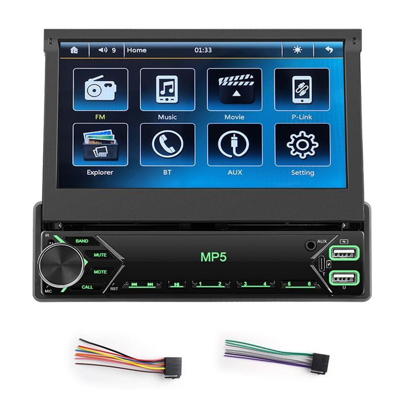 1 Din タッチスクリーンカーステレオ 7 インチフリップ - Car Radio 1 Din Flip Out Screen のレビューと価格