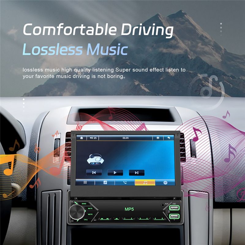 1 Din タッチスクリーンカーステレオ 7 インチフリップ - Car Radio 1 Din Flip Out Screen のレビューと価格