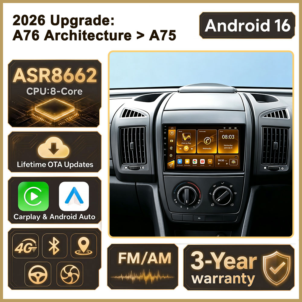 Cortex-A76 オクタコア Android 16、プジ - Car Radio Gps Navigation 10 Inch のレビューと価格