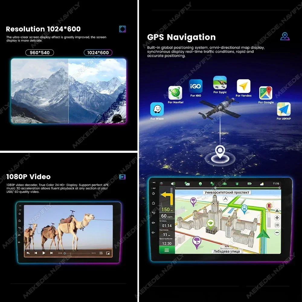 MEKEDE 2 Din ワイヤレス Carplay スズキ - Car Radio Gps Navigation 10 Inch のレビューと価格