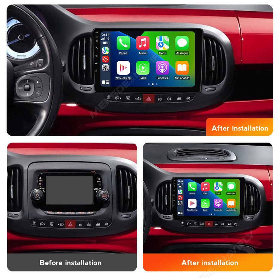 Android 15 10インチカーラジオ フィアット500 - Car Radio Gps Navigation 10 Inch のレビューと価格