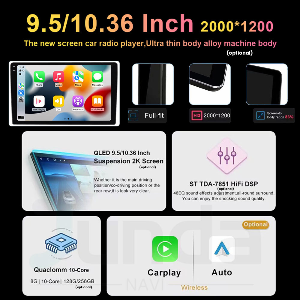 Android 16 2K QLED搭載、ルノー・クリオ2（ - Android Car Stereo 2 Din 8 Core のレビューと価格